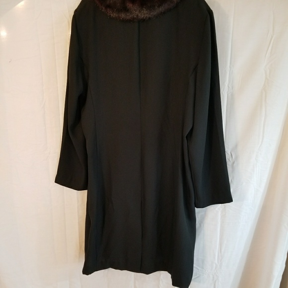 Vintage Black Jacket with Faux Fur - Picture 2 of 3